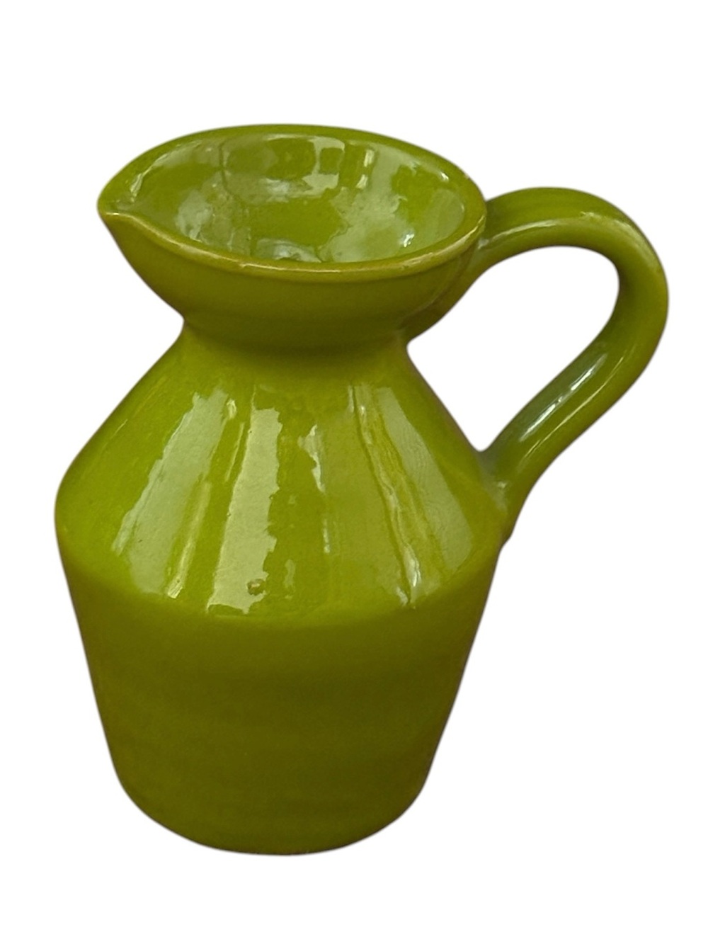 Vtg Green MINIATURE CERAMIC PITCHER  CREAMER Signed Rosenthol Netter 4" READ